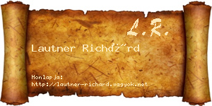Lautner Richárd névjegykártya