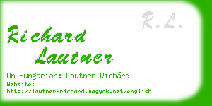 richard lautner business card